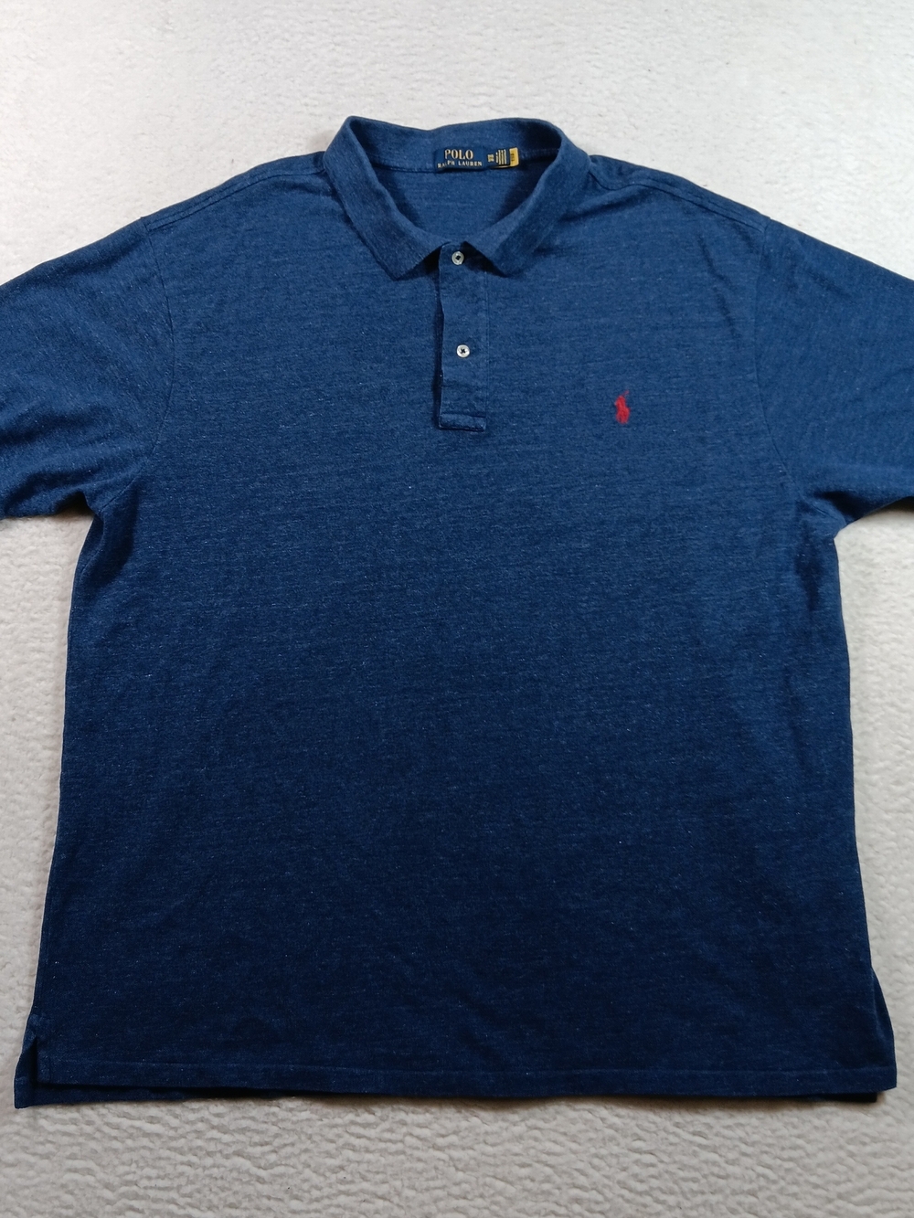 Polo Ralph Lauren Shirt Mens 3XB Blue The Iconic Mesh Polo Preppy Golf Office